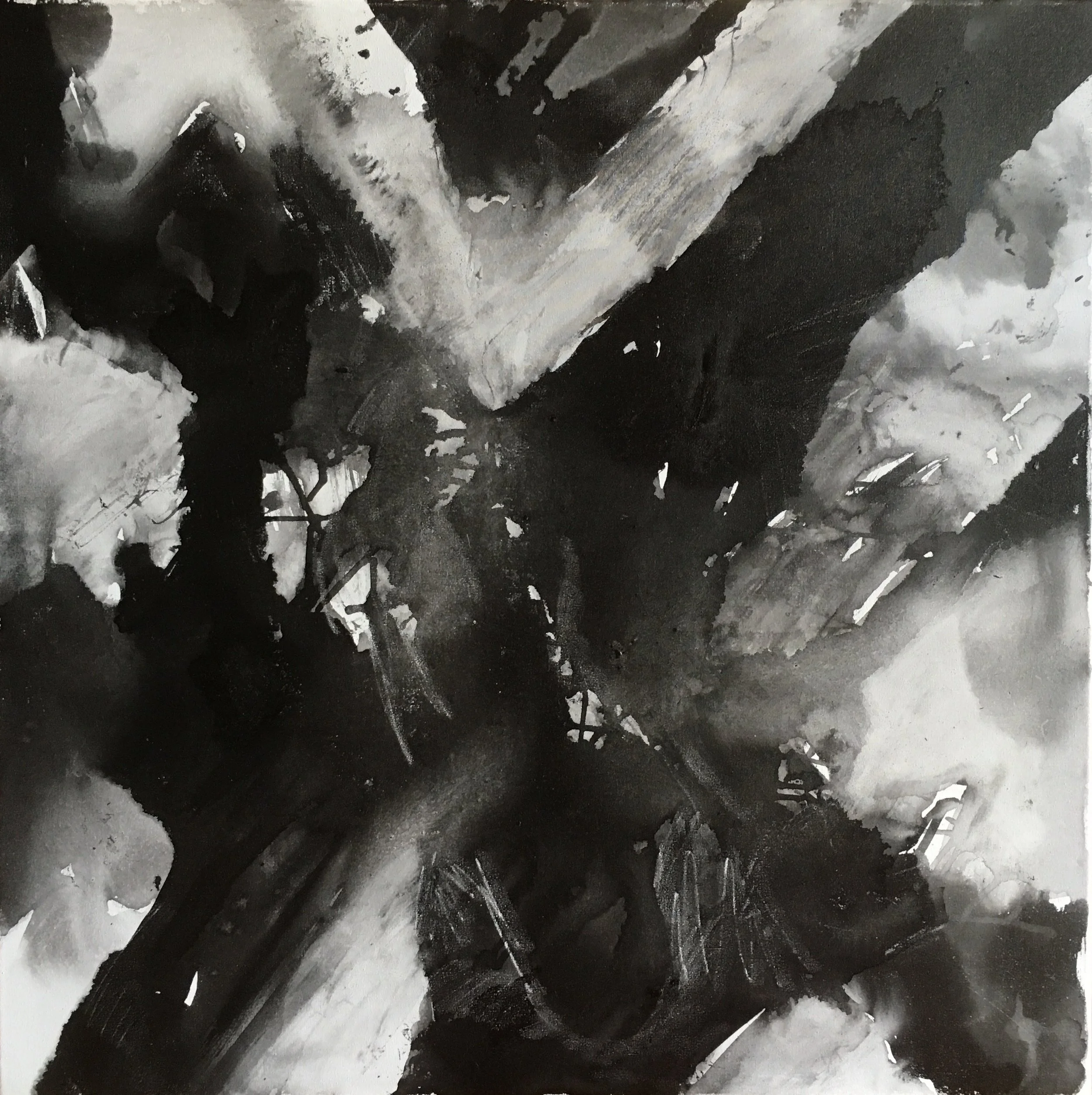  "X"  encre sur toile 80x80 cm    2017