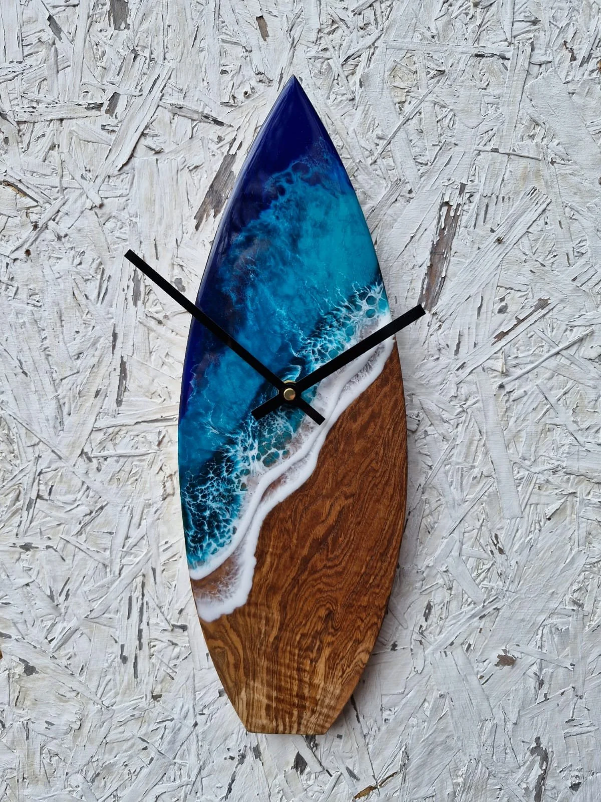 Ocean Wave Surfboard Clock