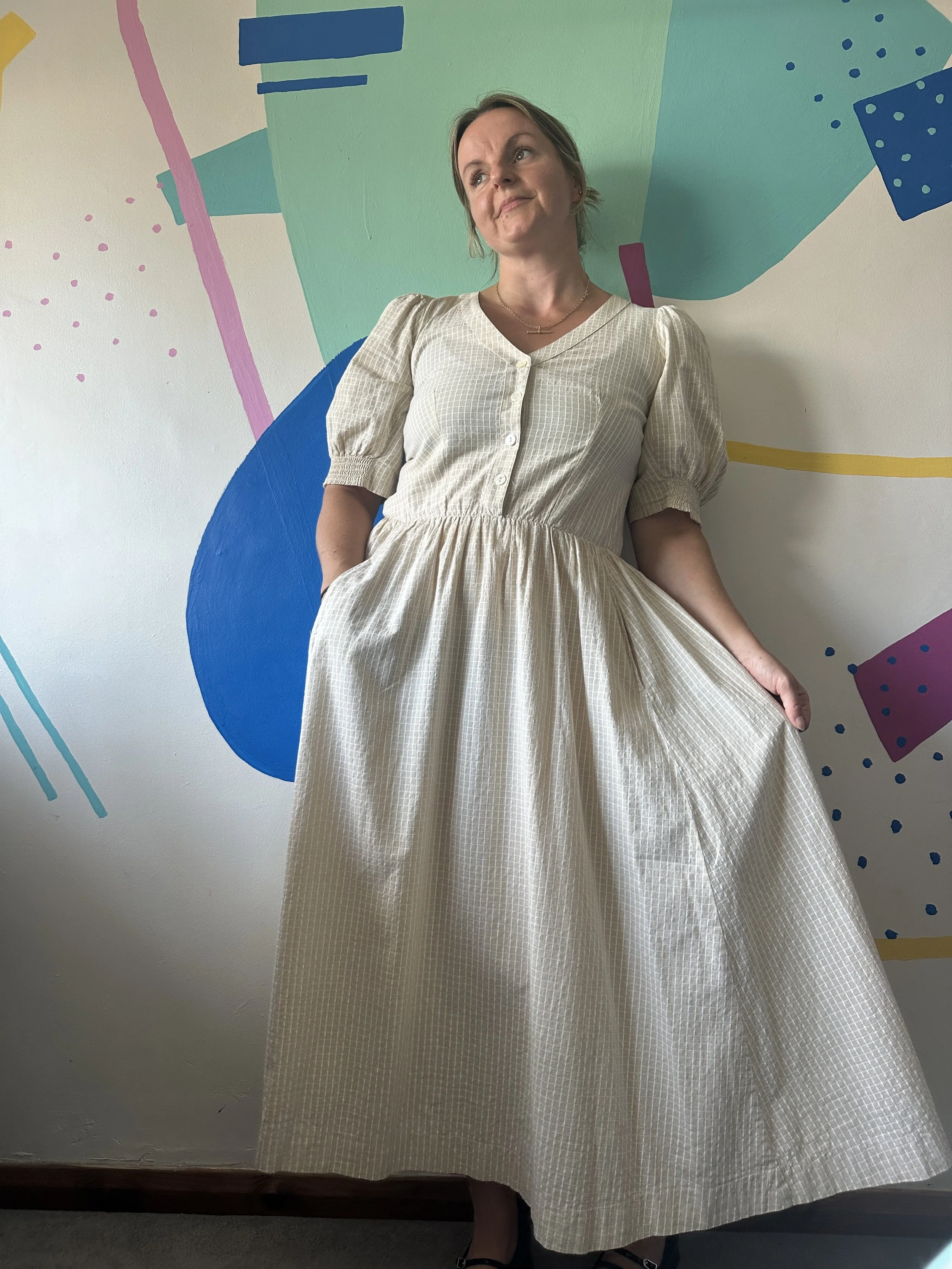 Laura Ashley Light Check Dress