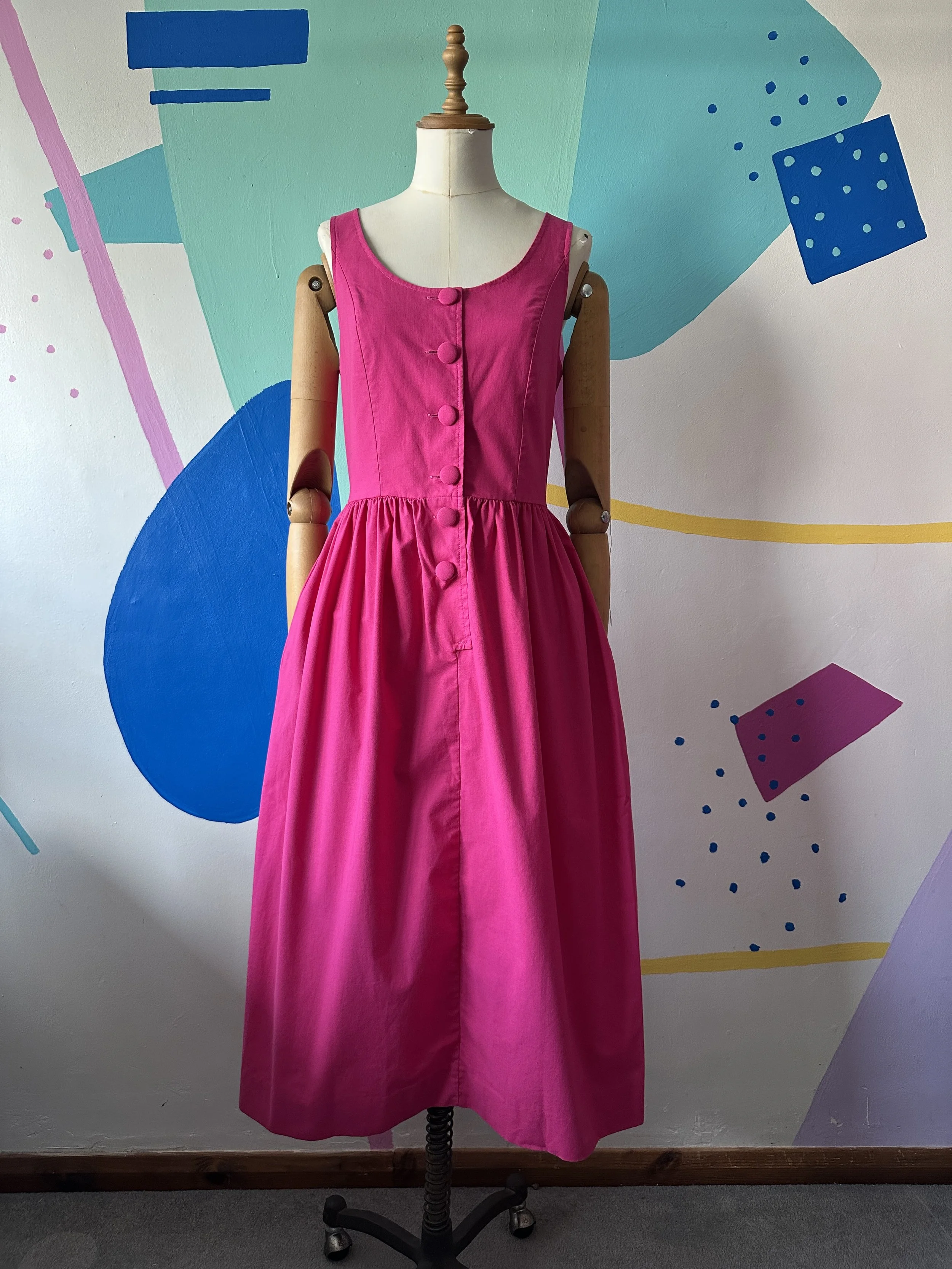 Hot Pink Laura Ashley Summer Dress