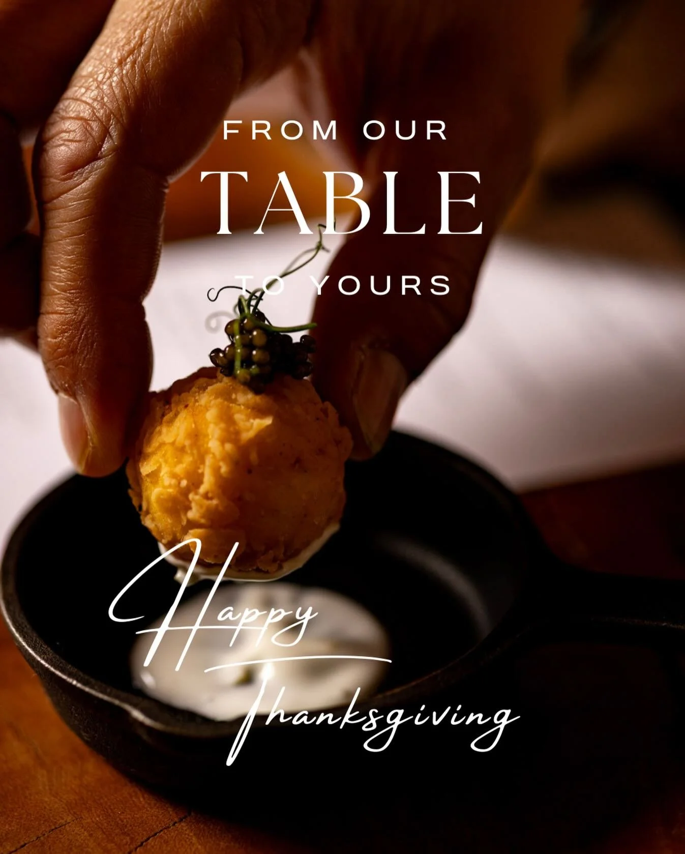 From our table to yours, Happy Thanksgiving. 

Today, we pause with grateful hearts for the incredible team that makes every stay magical&mdash;and for every guest who&rsquo;s gathered around our tables, toasted under the stars, or cozied up in our l