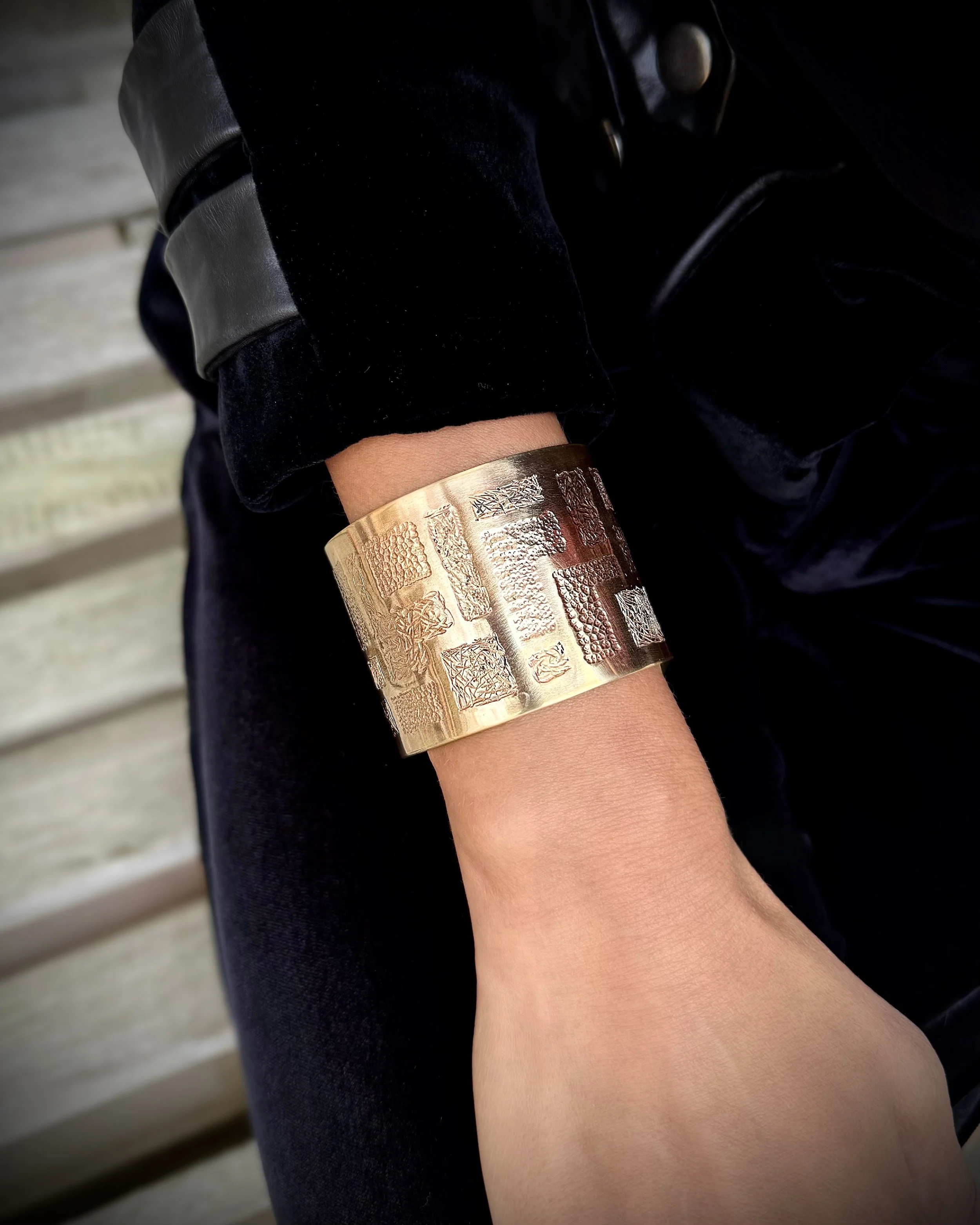 bronze texture cuff on wrist.jpg
