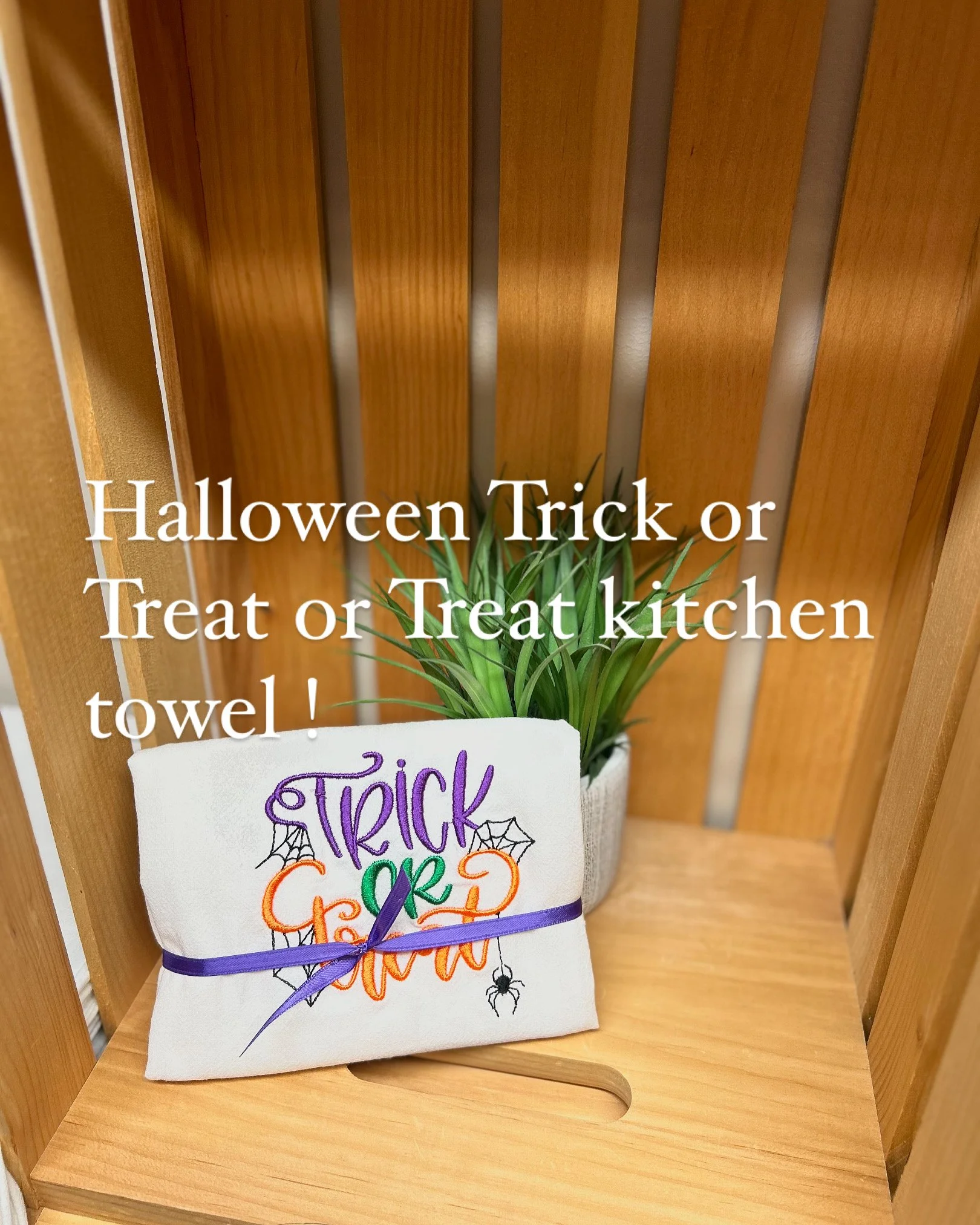 Trick or Treat Halloween Dish Towel