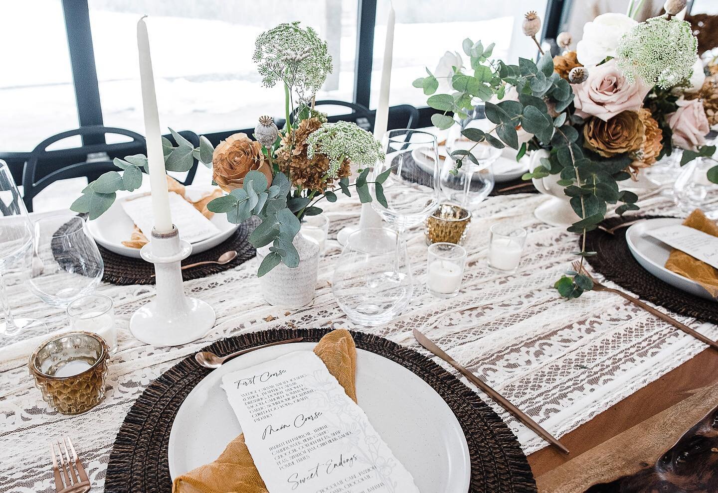 I&rsquo;m taking this opportunity while we are STILL getting snow in Toronto, to do a callback to when we did this fun styled shoot in the middle of winter at @farmhillweddings! 

Inspired by the peaks and valleys of Patagonia, we mixed textures like