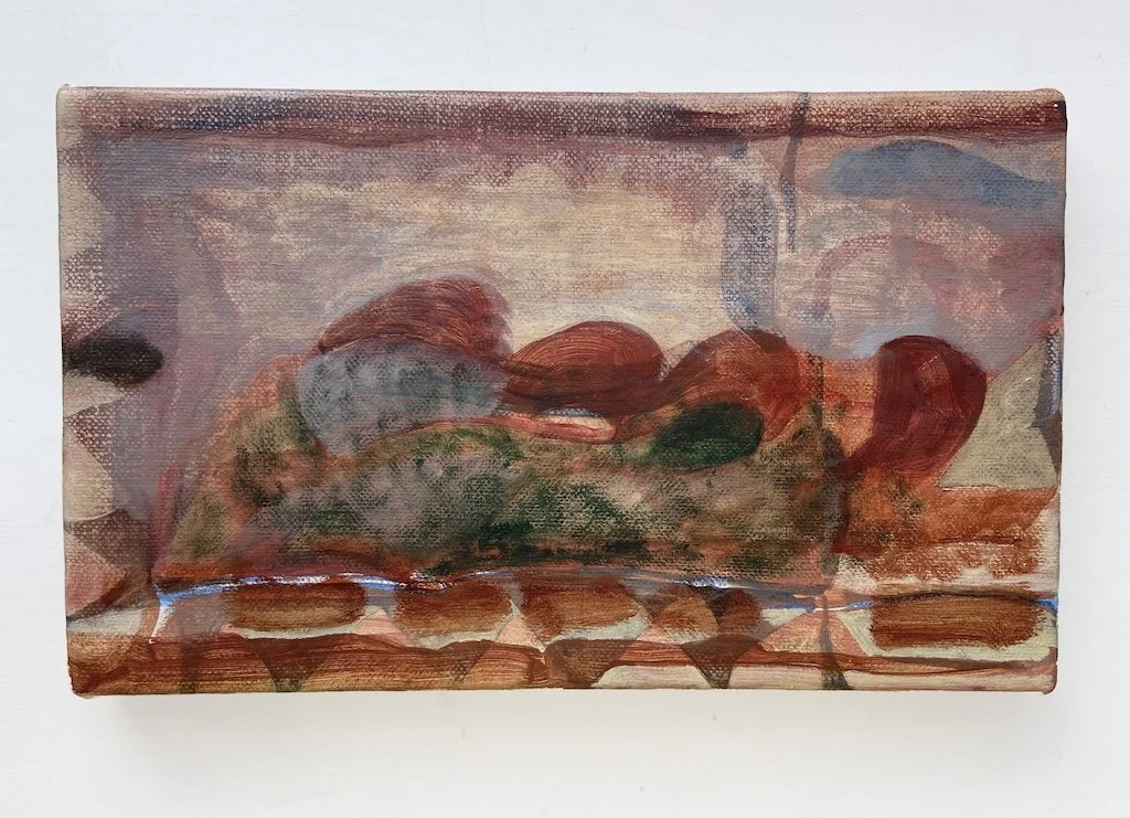 Fresco, 2025, Oil on linen, 12 x 20 cm