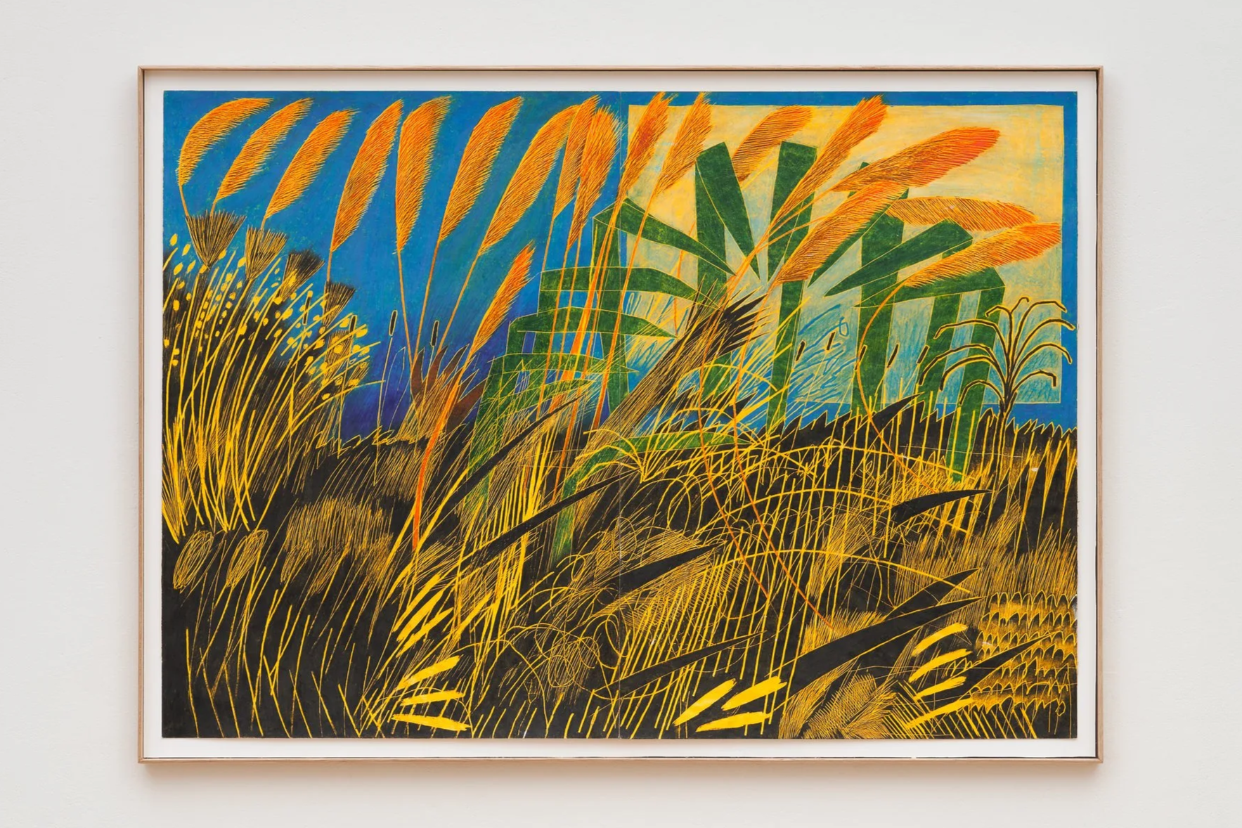 Swamp, 2024, Pencils and acrylic on paper , 59.5 x 84 cm