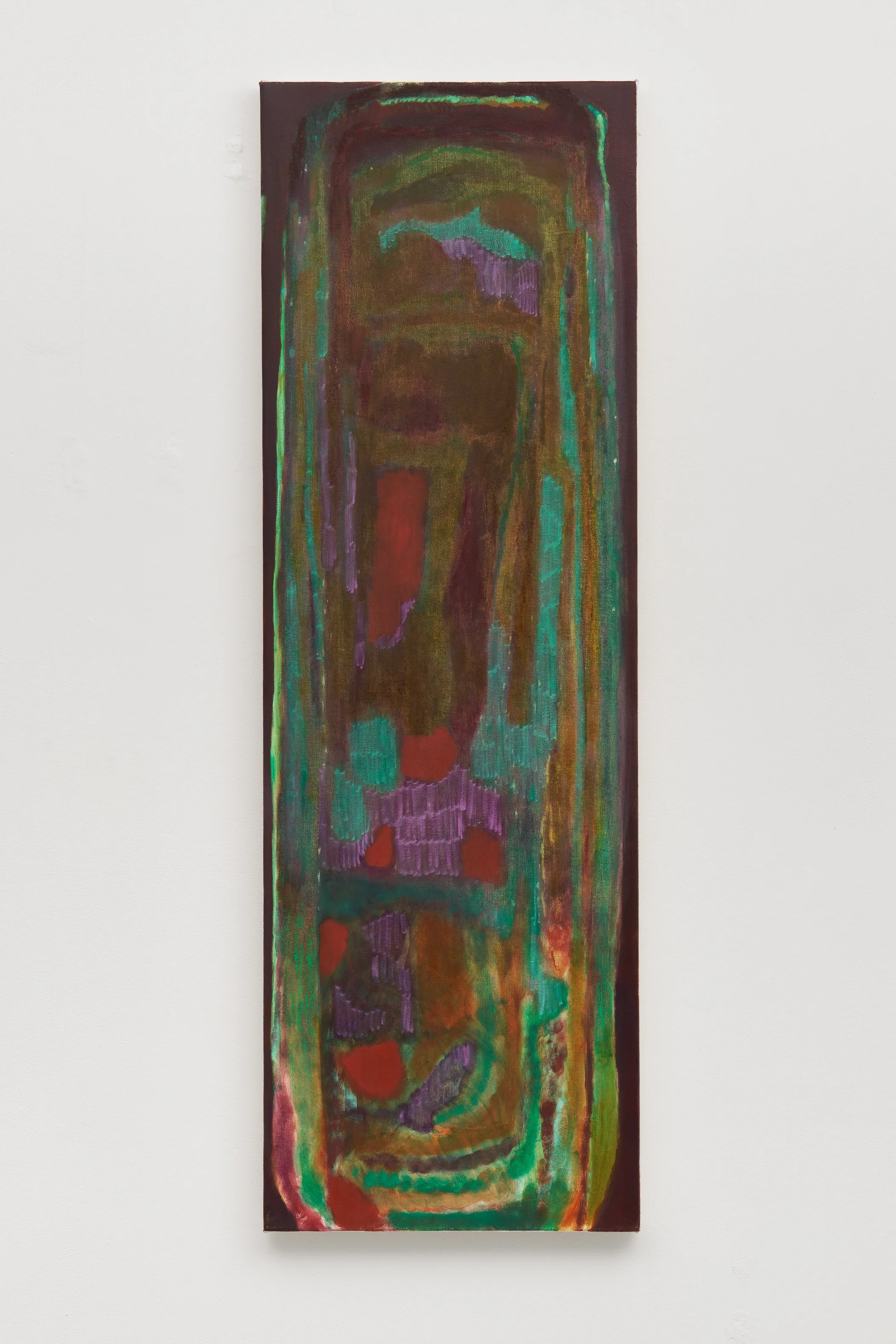 Swimming, 2026, Oil on linen, 122 x 40 cm