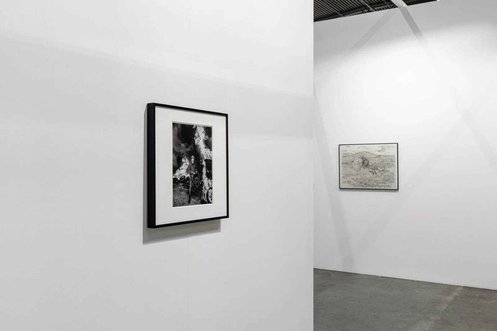 Overview image Art Rotterdam / Unseen 2025, duo booth Sakir Khader and Alejandro Galván, No Man's Art Gallery. Photo Jonathan de Waart