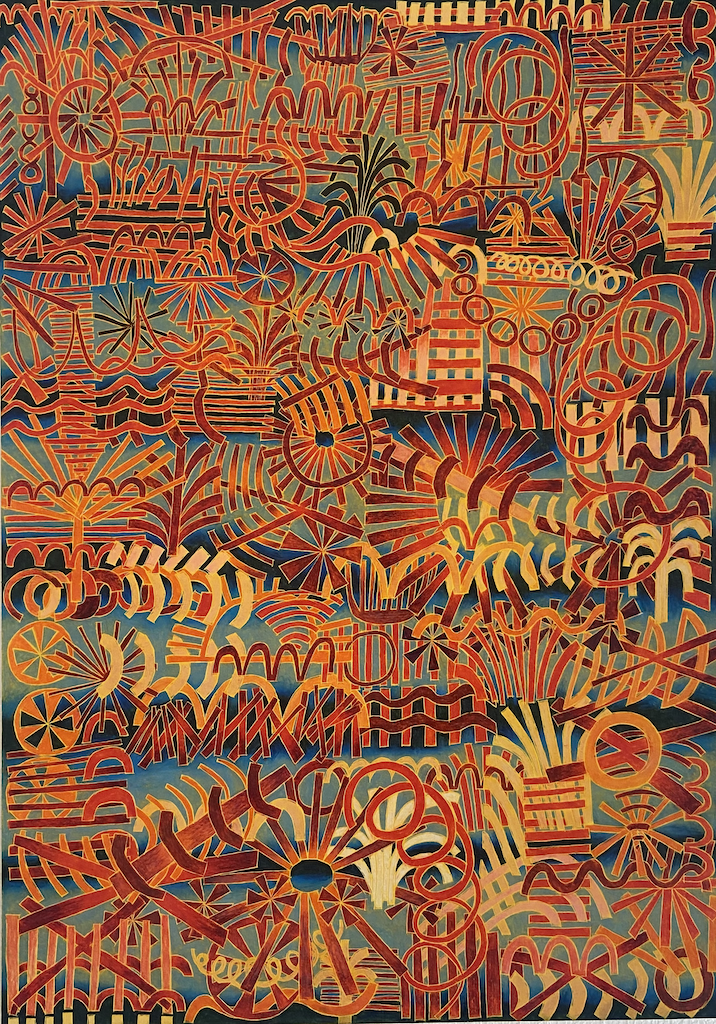 Fireworks, 2025, Pencils and acrylic on paper
59.5 x 42 cm