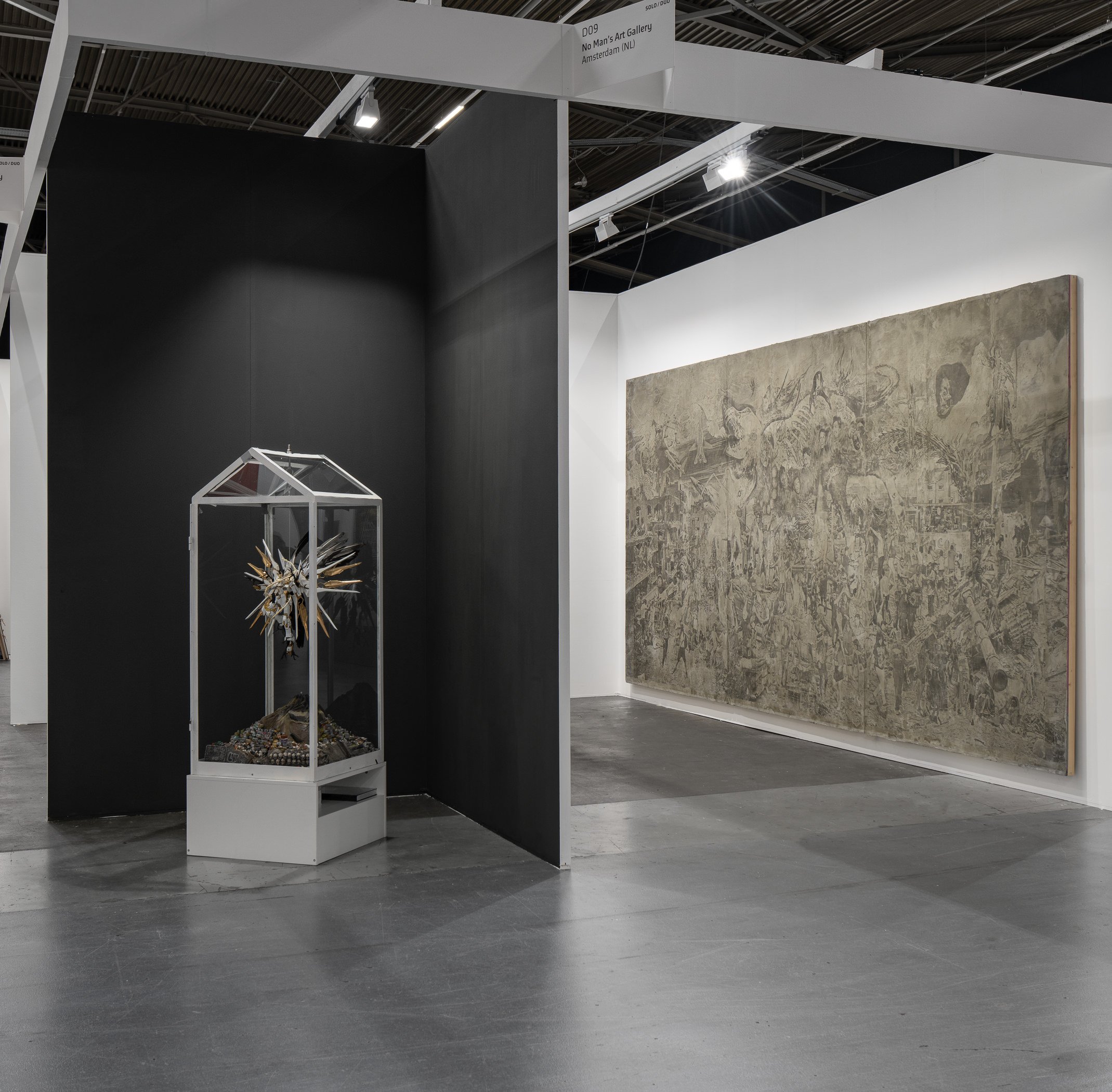 Duo presentation with Sakir Khader at Art Rotterdam, with No Man's Art Gallery, Rotterdam, NL, 2026. Photo Jonathan de Waart