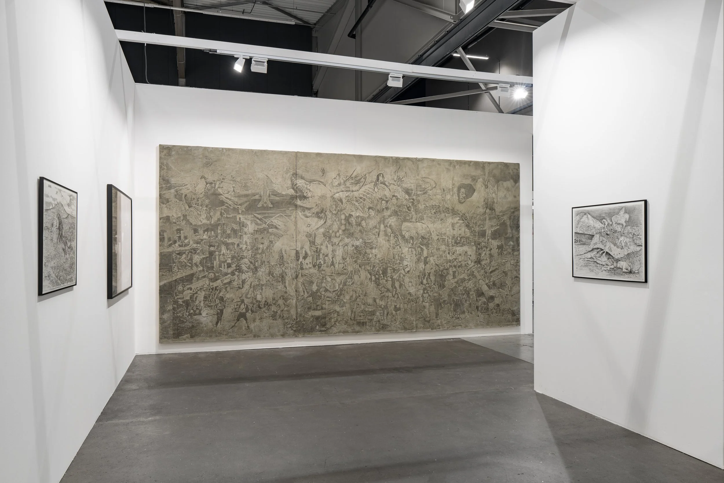 Duo presentation with Sakir Khader at Art Rotterdam, with No Man's Art Gallery, Rotterdam, NL, 2026. Photo Jonathan de Waart