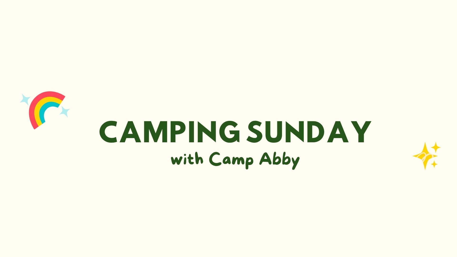 Camping Sunday Resources