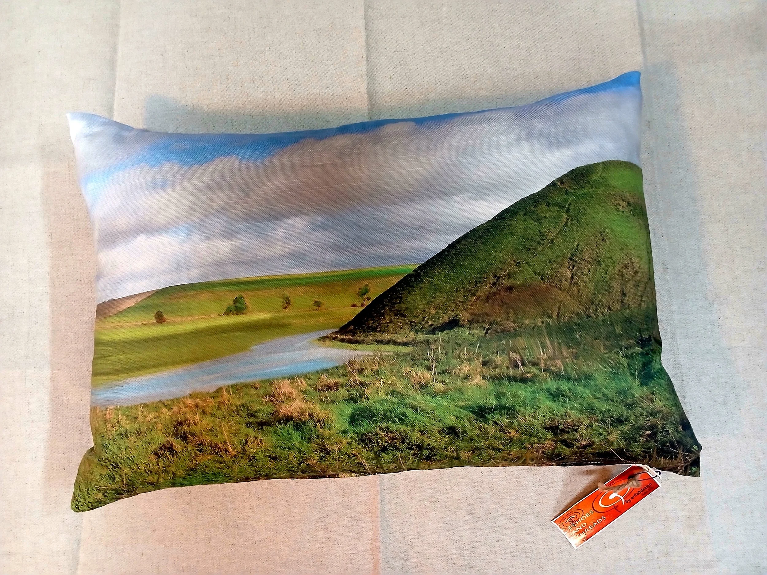 Silbury Hill, Avebury Original Digital Painting Cushion