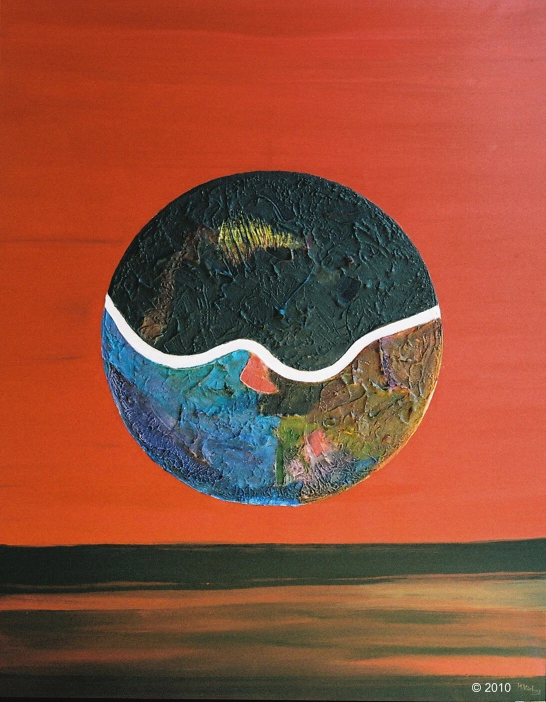 Earth Symphony - 1230mm x 1000cmm x 200mm 
mixed-media, acrylic & Ink