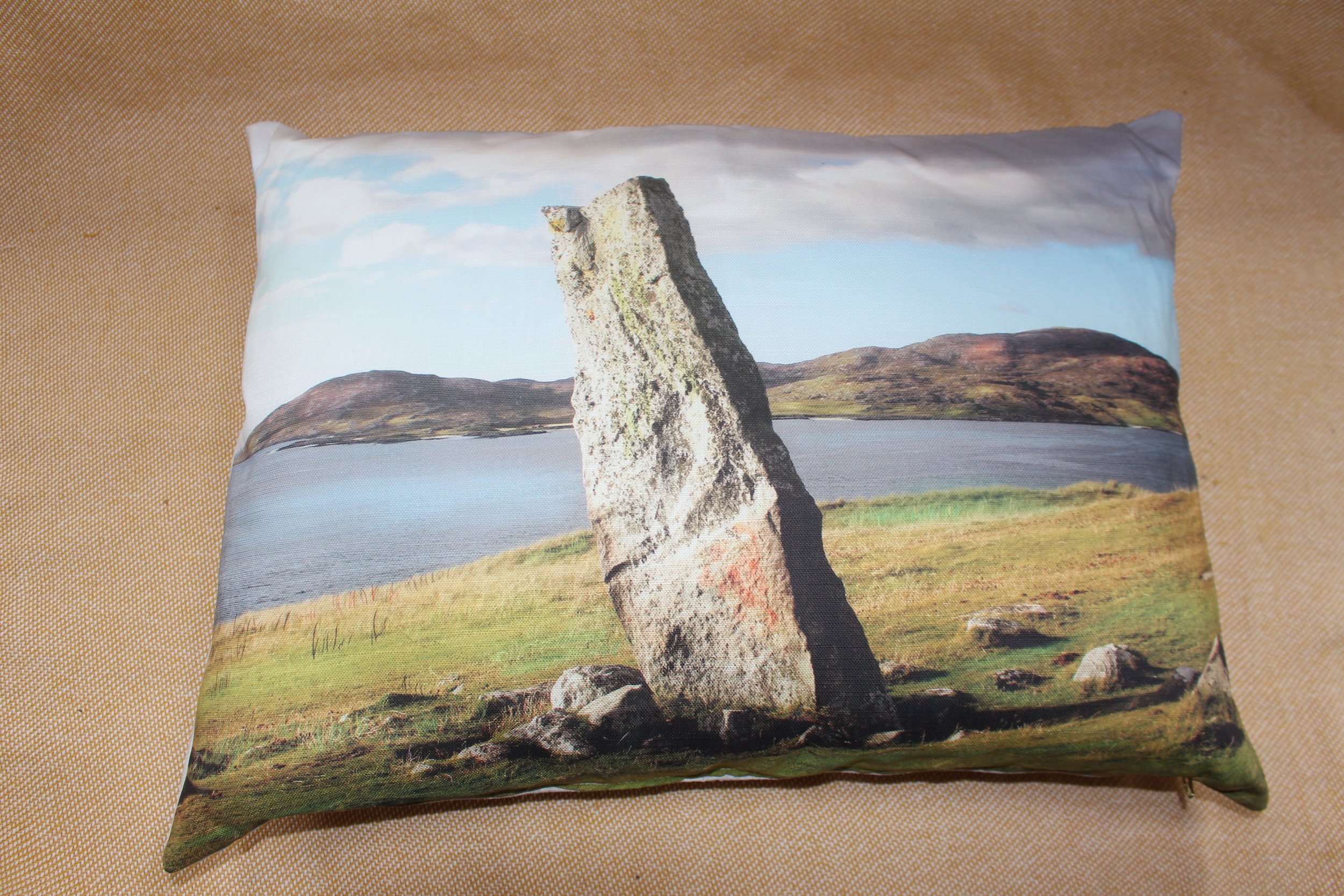 Mcleod Stone, Isle of Harris Original Digital Painting Cushion