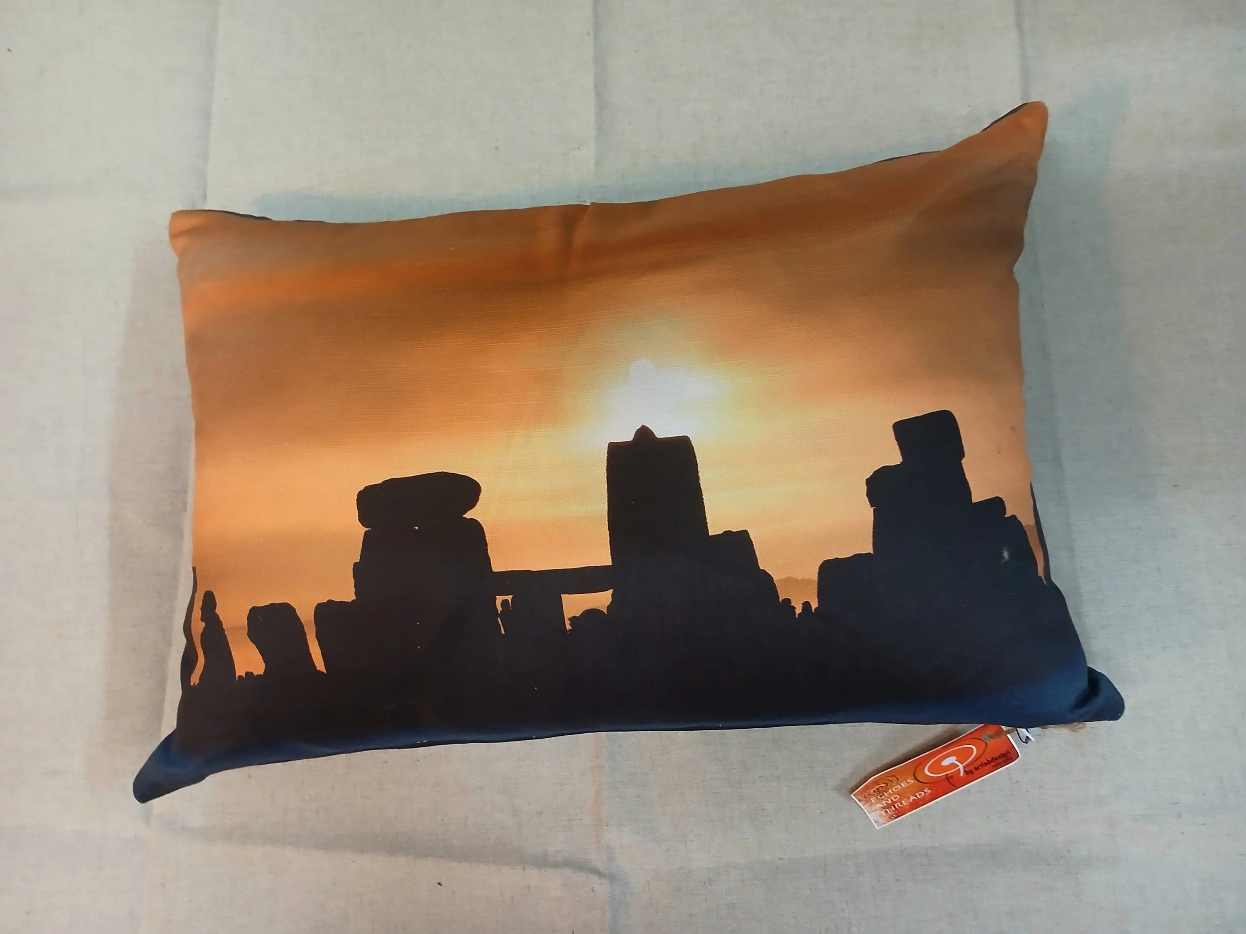 Stonehenge Summer Solstice Original Digital Painting Cushion
