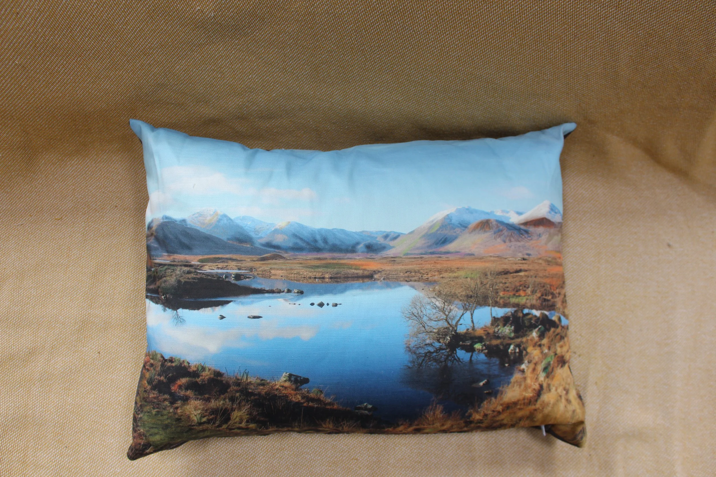 Rannoch Mor, Scotland Original Digital Painting Cushion
