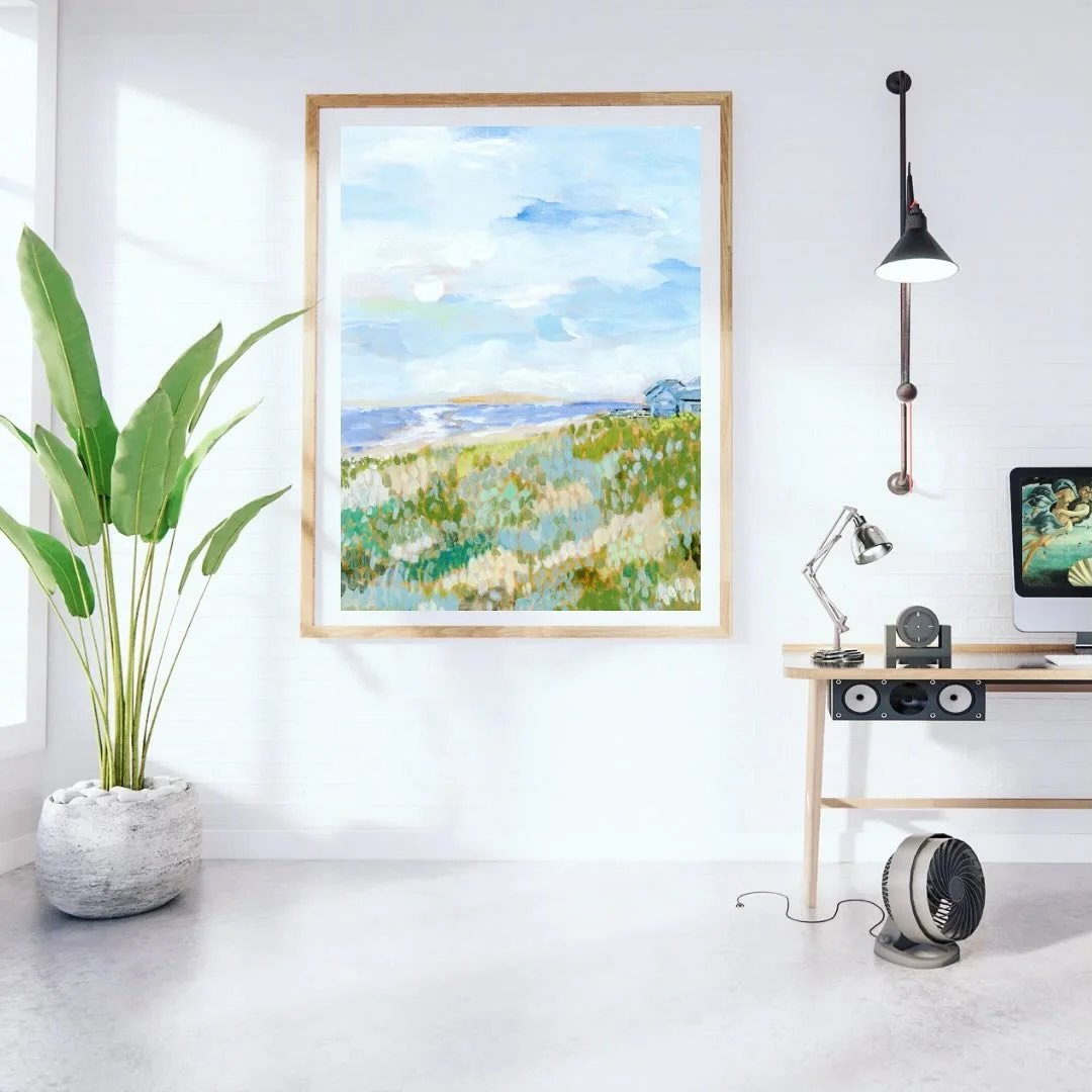 &ldquo;Blue Houses by the Ocean&rdquo;  Canvas Prints.  Working on getting print orders for you today!  Thank you 💕