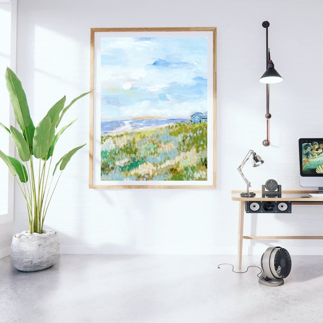 &ldquo;Blue Houses by the Ocean&rdquo;  Canvas Prints.  Working on getting print orders for you today!  Thank you 💕