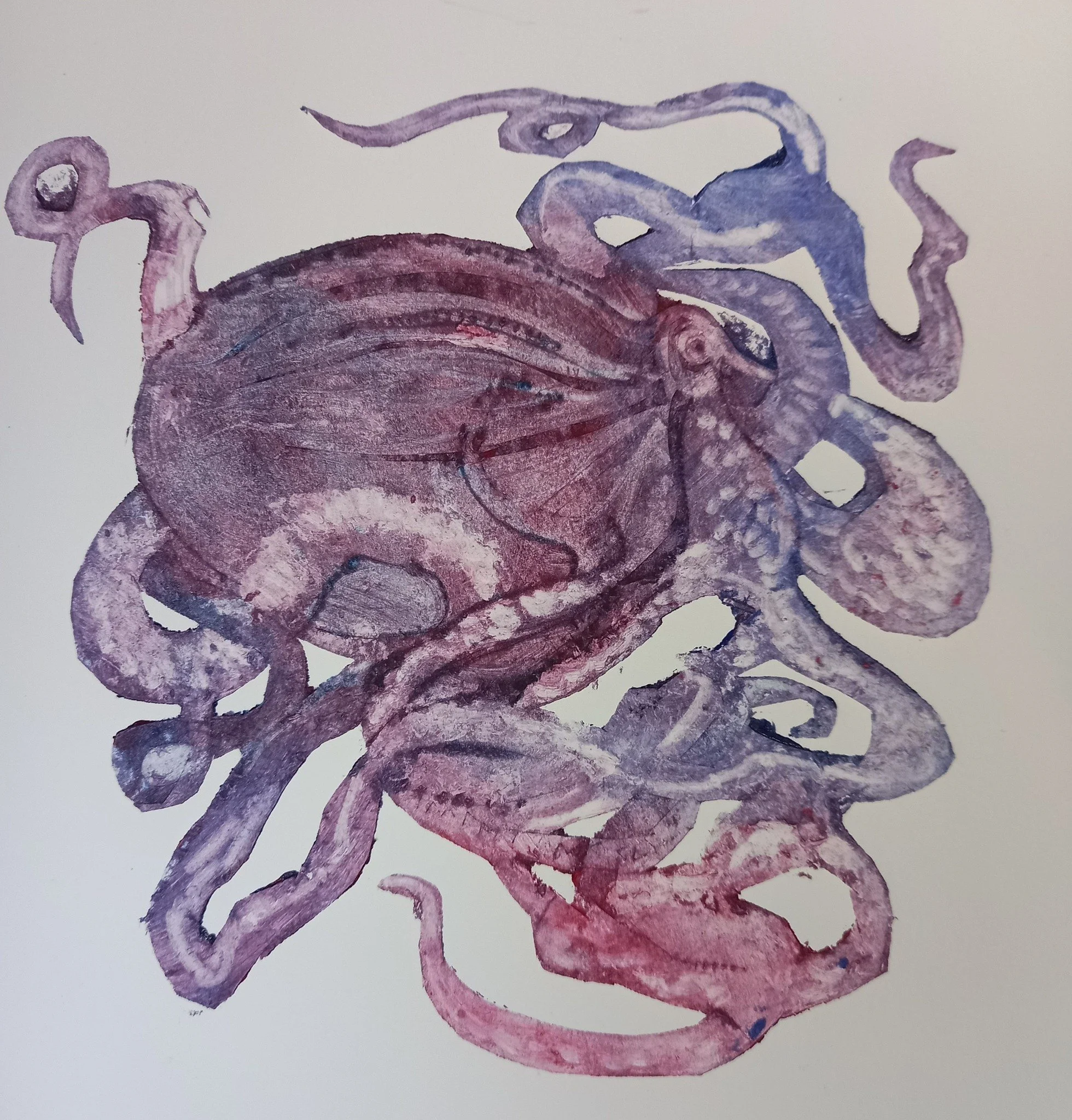 Celodenní collagraph: tisk z lepenky