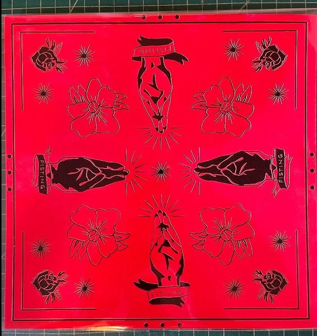 Red Hanky Code Risograph Print
