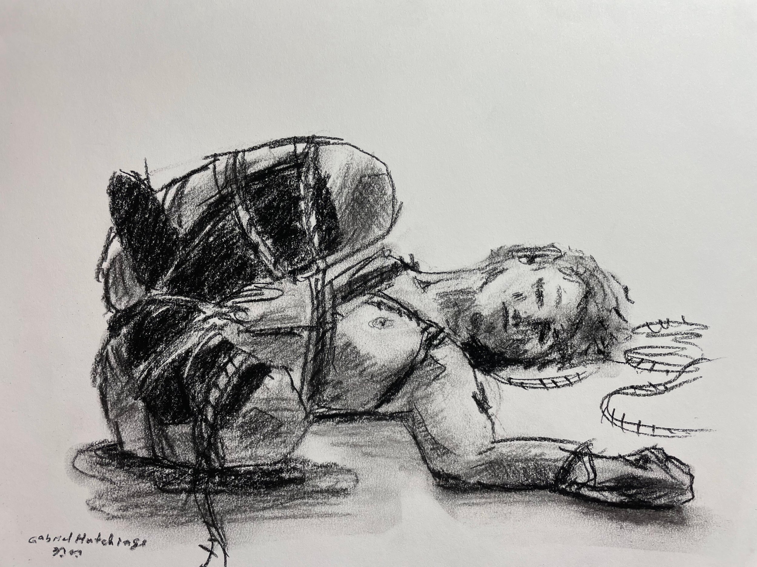 Original Drawing Rope Bondage