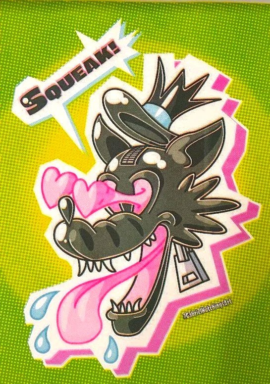 Latex Wolf  Risograph Print