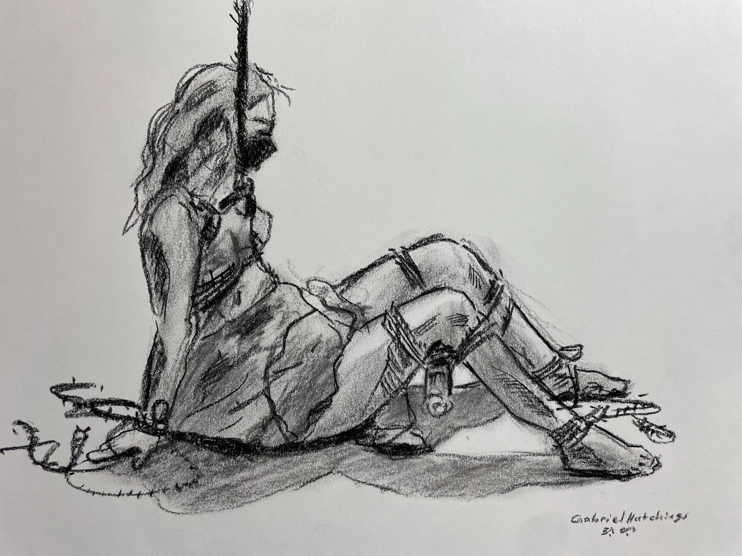Original Drawing Rope Bondage