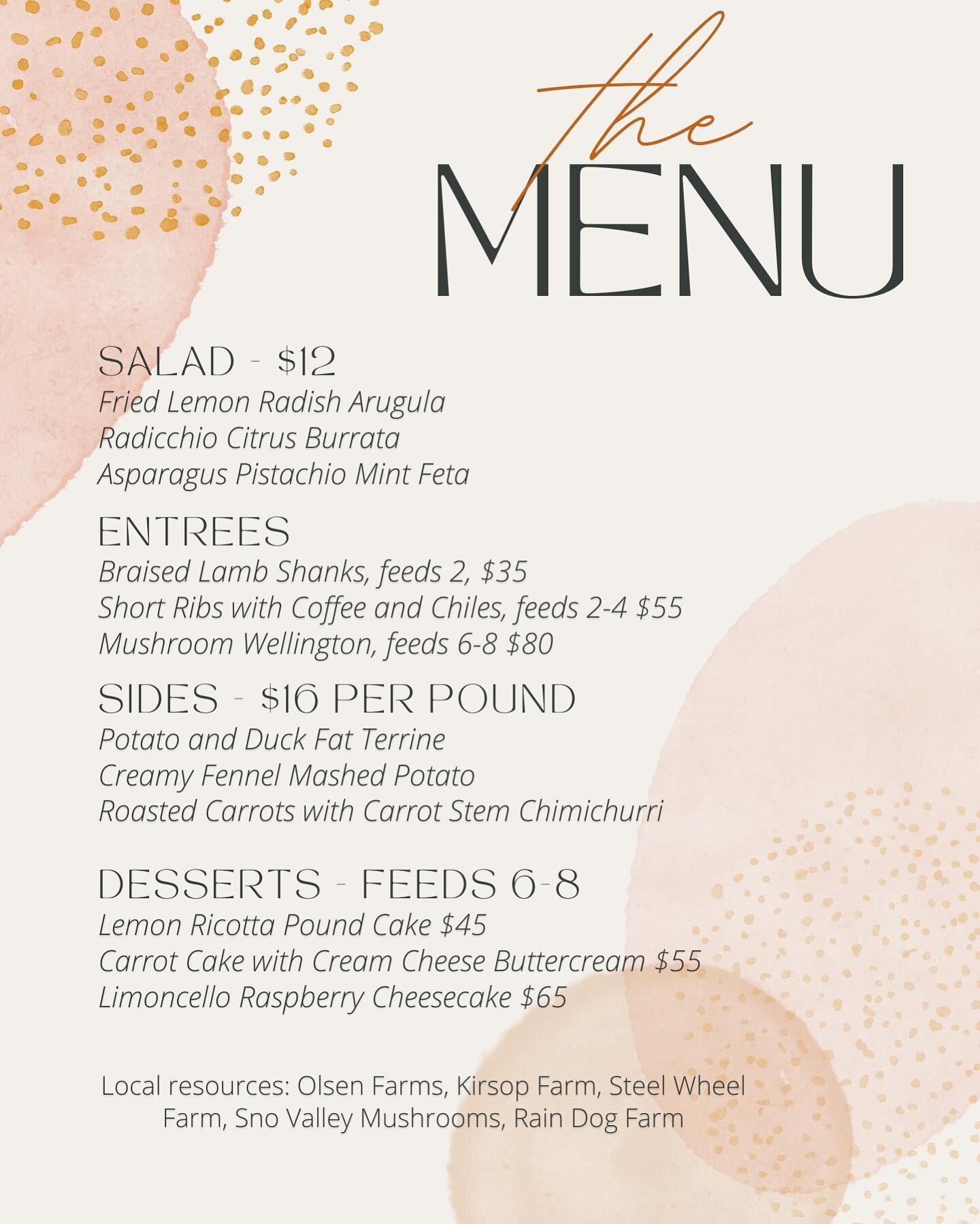 Easter is right around the corner and we have you covered! Featuring locally sourced goods and desserts by @littlemisssweetsnyc

Order at wendysimplycooks.com