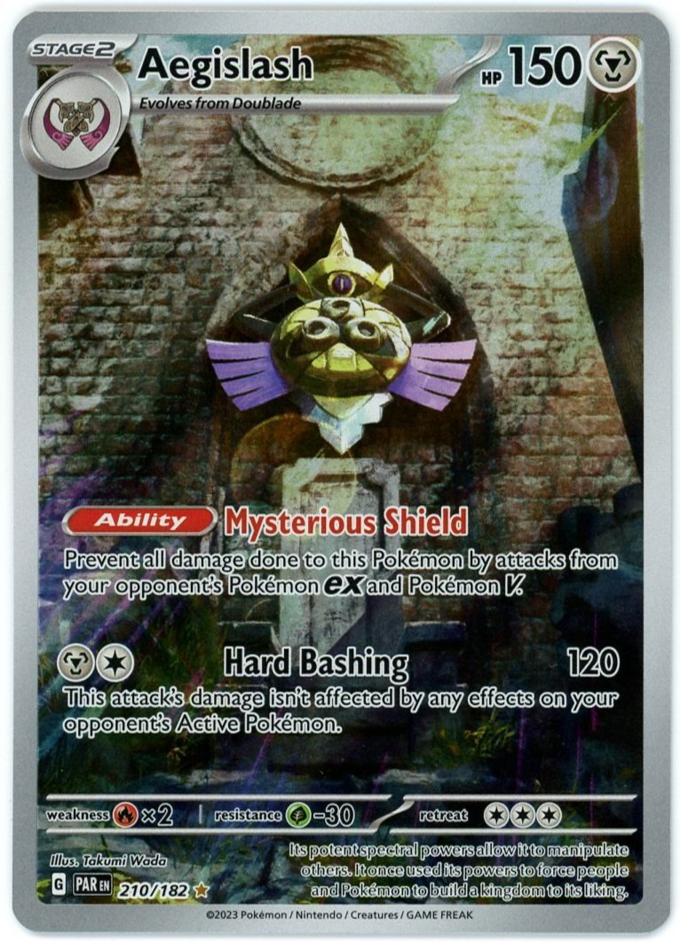 Aegislash Illustration Rare Holo 210/182 Paradox Rift Pokémon Single Card