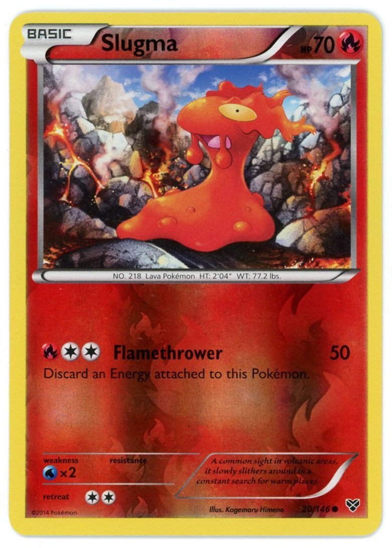 Slugma Reverse Holo 20/146 XY Base Pokémon Single Card