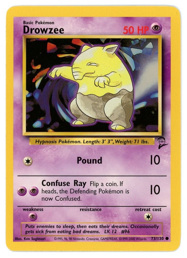 Drowzee Non Holo 73/130 Base Set 2 Single Pokémon Card