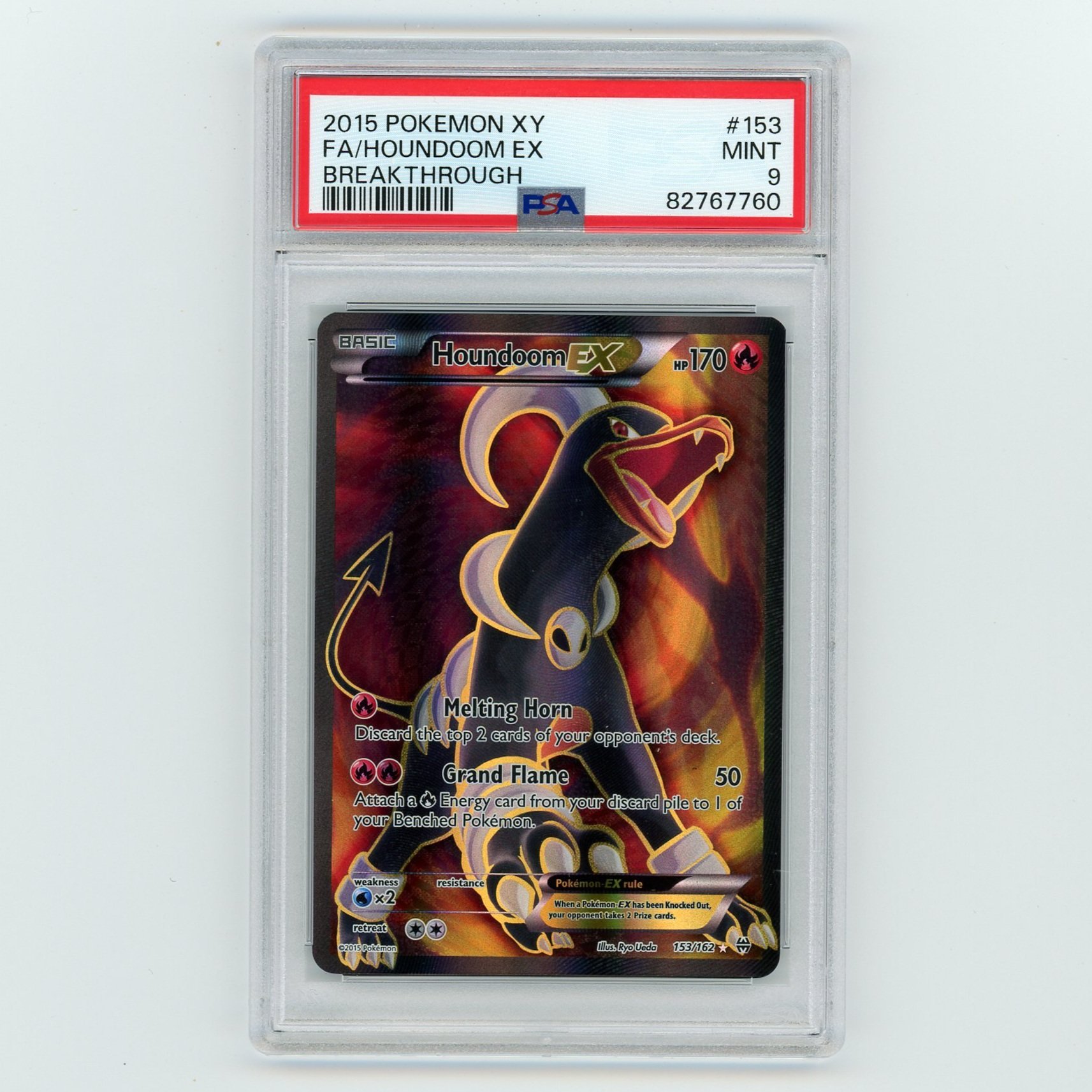 Houndoom EX 153/162 BREAKthrough Pokémon PSA 9 Card