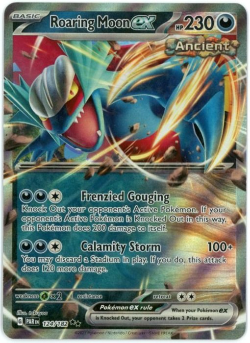 Roaring Moon ex 124/182 Paradox Rift Pokémon Card