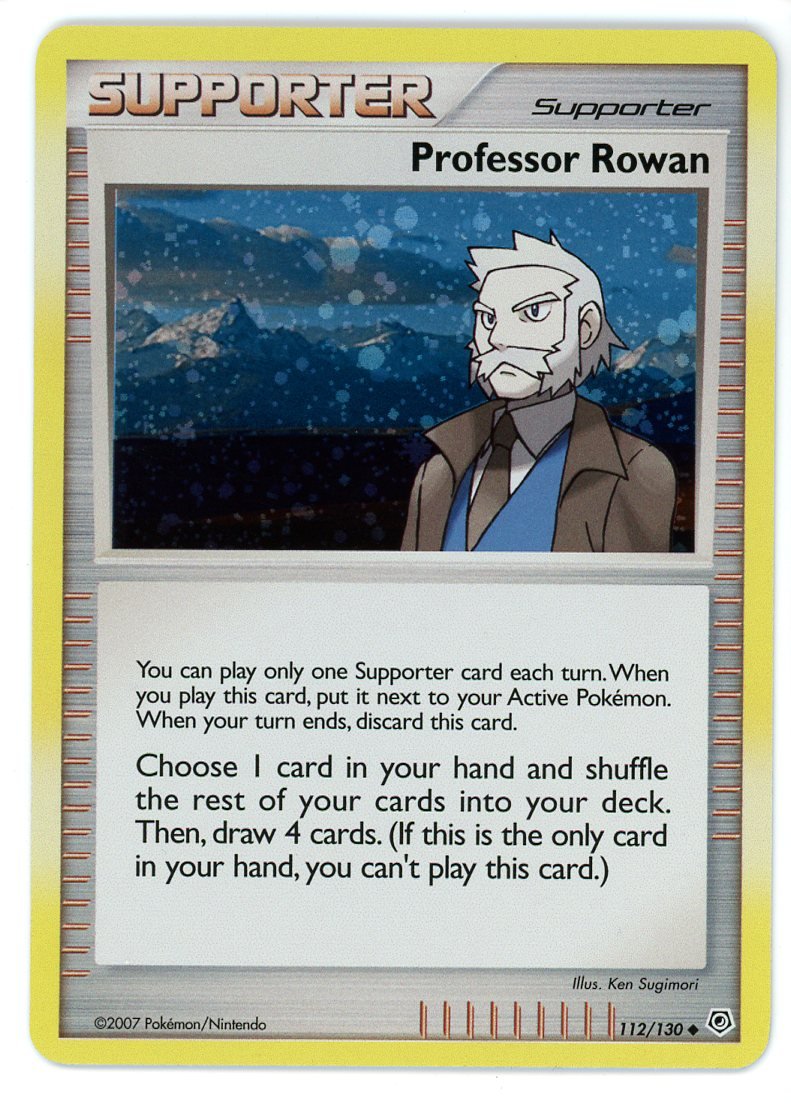 Professor Rowan Holo 112/130 Diamond & Pearl Single Pokémon Card