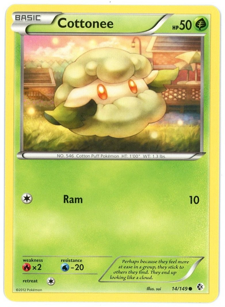 Cottonee 14/149 Boundaries Crossed Pokémon Single Card