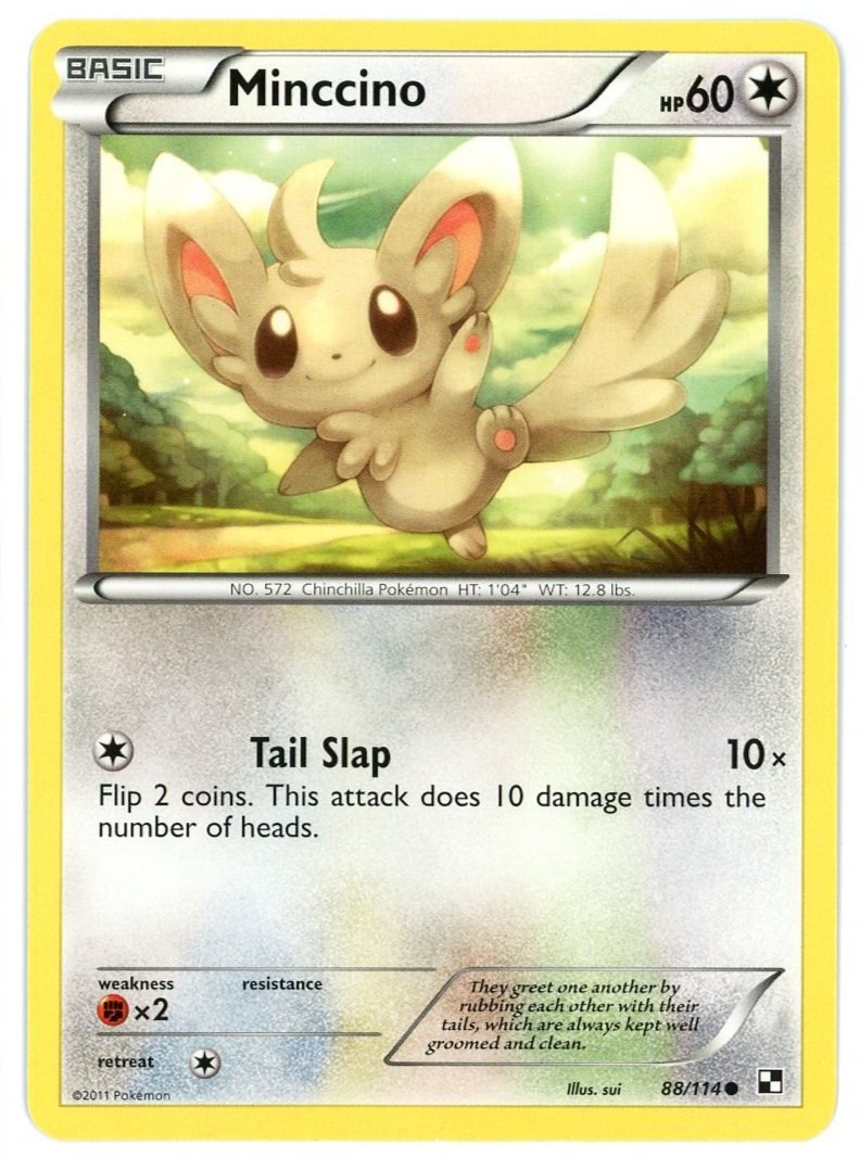 Minccino 88/114 Black & White Base Set Pokémon Single Card