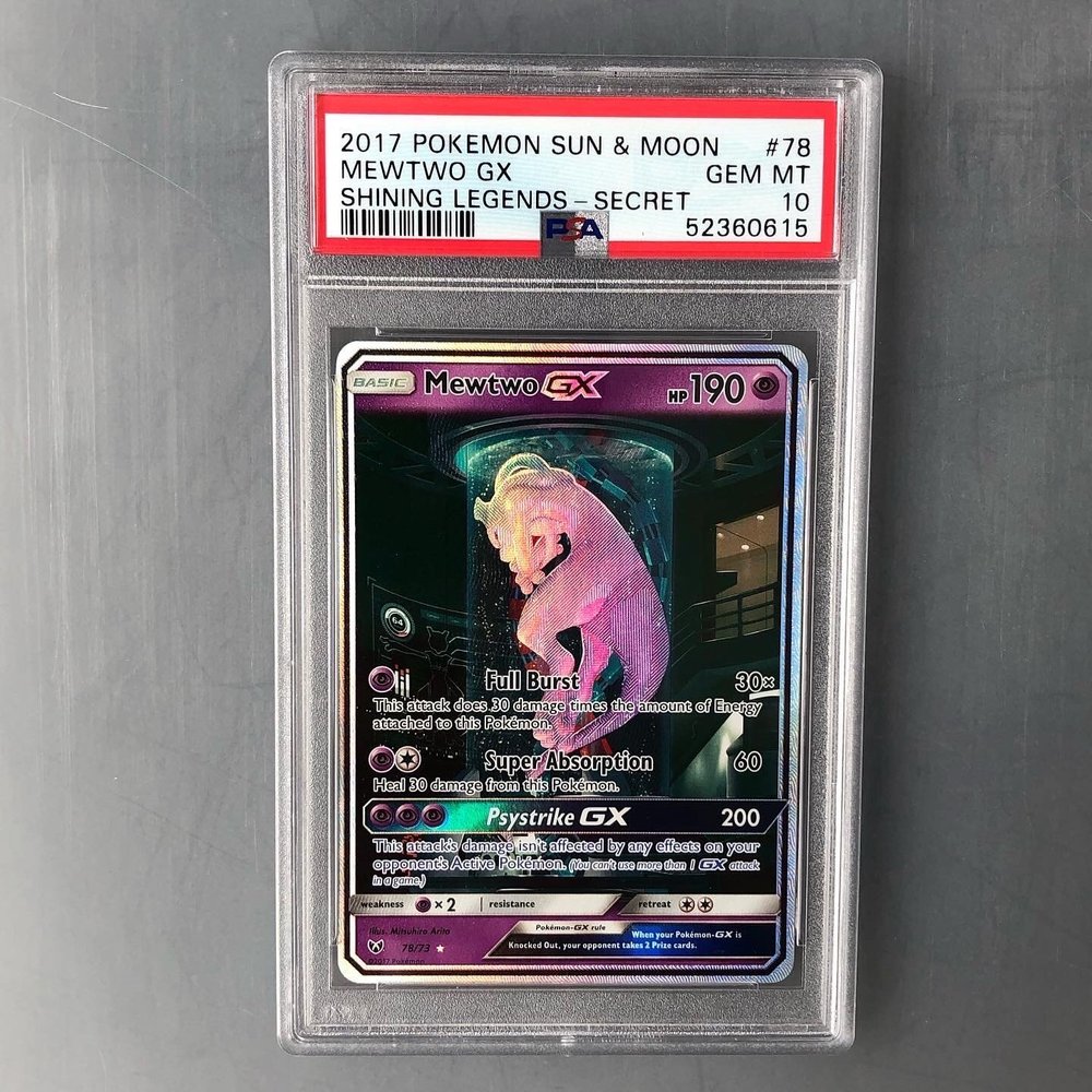 Mewtwo GX Secret Rare - Shining Legends Pokemon Card — The Card Addicts
