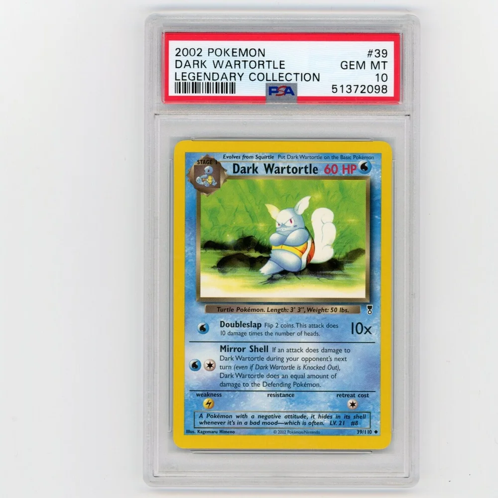 Dark Wartortle PSA 10 - Legendary Collection 2002 Pokemon Card — The Card  Addicts