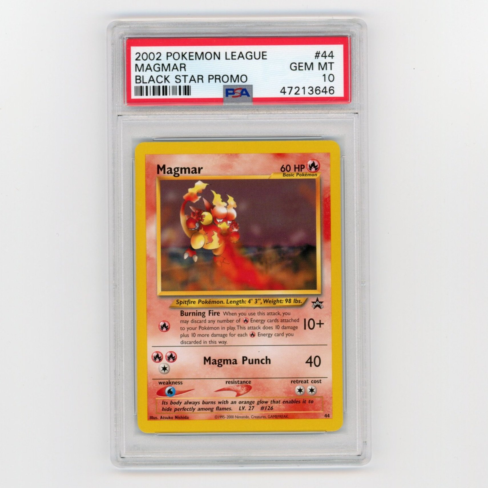 Magmar 44 Black Star Promo Pokémon PSA 10