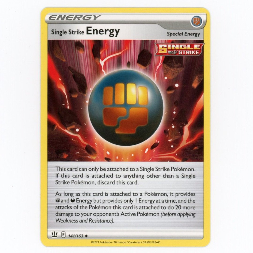 Single Strike Energy Non Holo 141/163 Battle Styles Single Pokémon Card