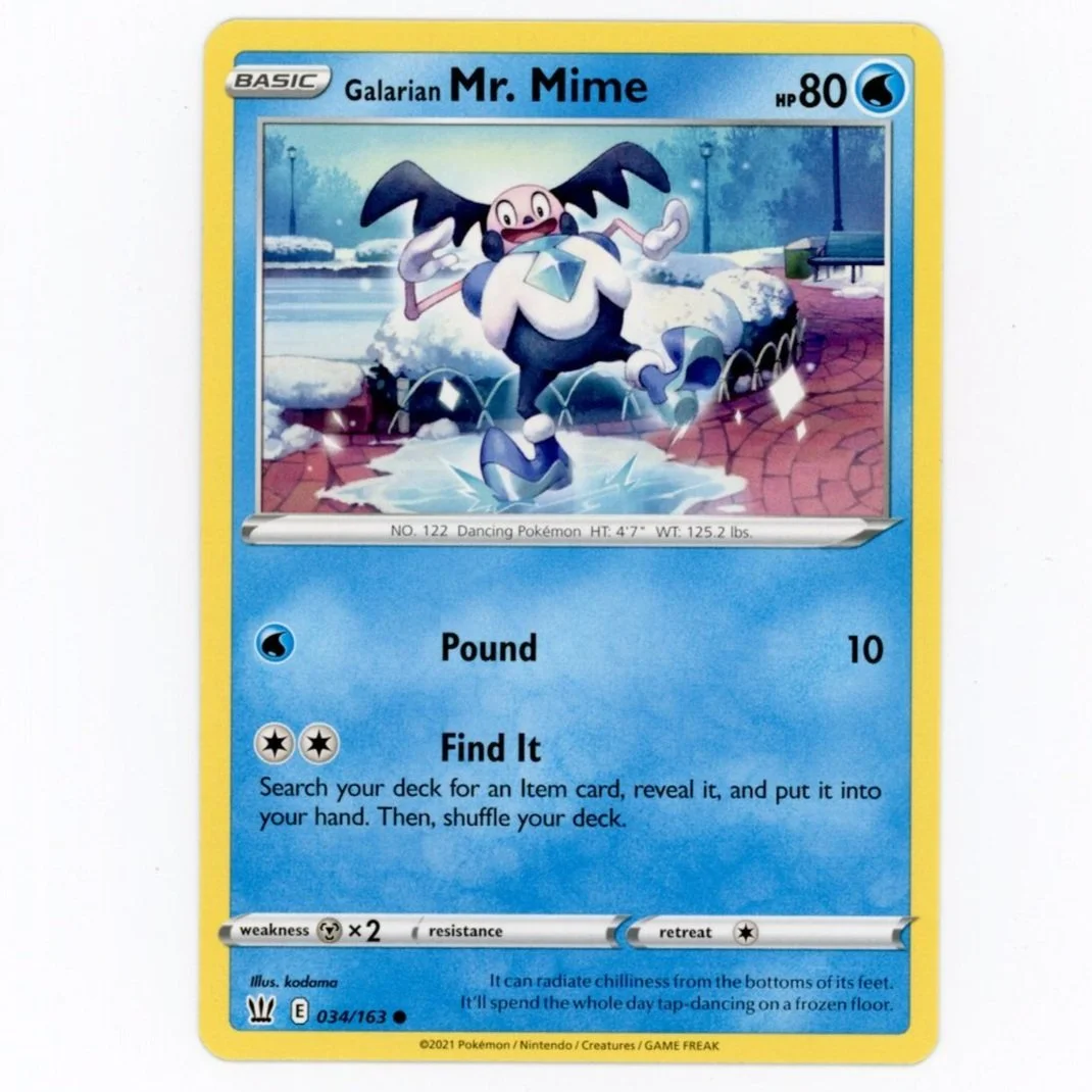Mr Mime Non Holo 34/163 Battle Styles Single Pokémon Card
