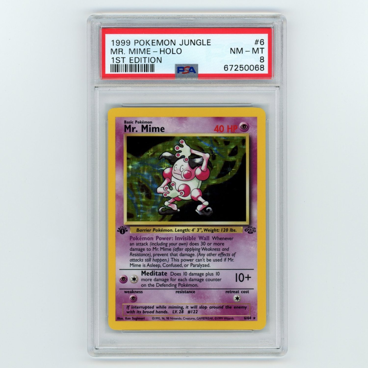 Mr. Mime Holo PSA 1st Edition Jungle 1999 Pokemon Card — The Card Addicts