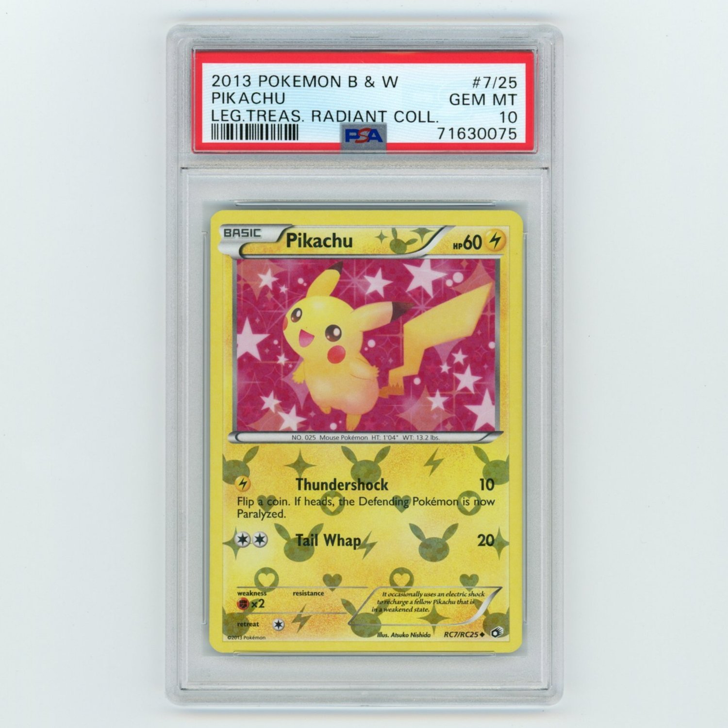 RC7 Pikachu Holo - Legendary Treasures Radiant Collection Black