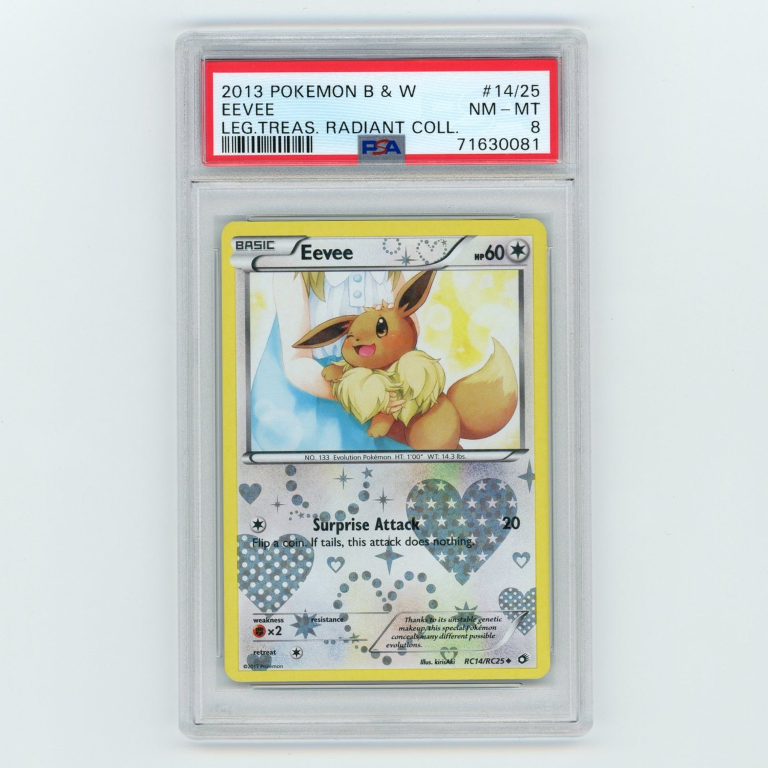 RC14 Eevee - Legendary Treasures Radiant Collection Black & White Pokémon —  The Card Addicts