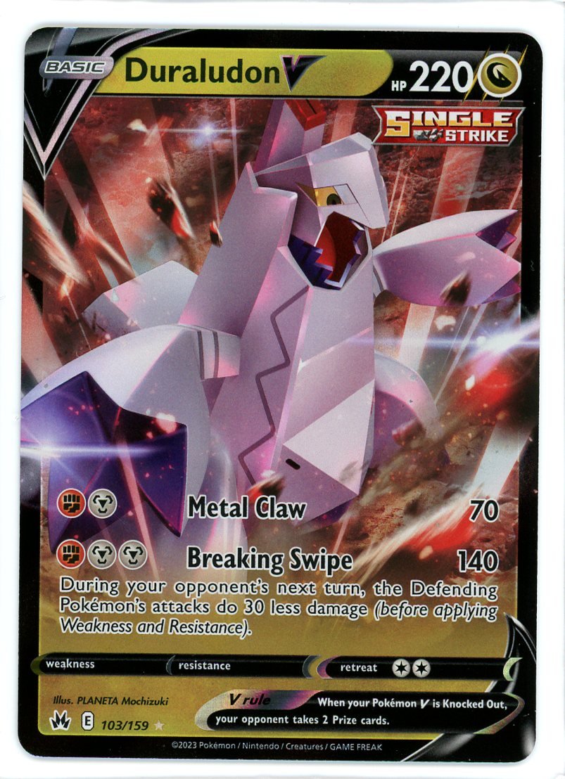 Duraludon V Holo 103/159 Crown Zenith Single Pokémon Card
