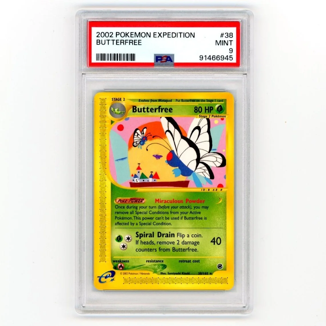 Butterfree 38/165 Expedition Pokémon PSA 9 Card