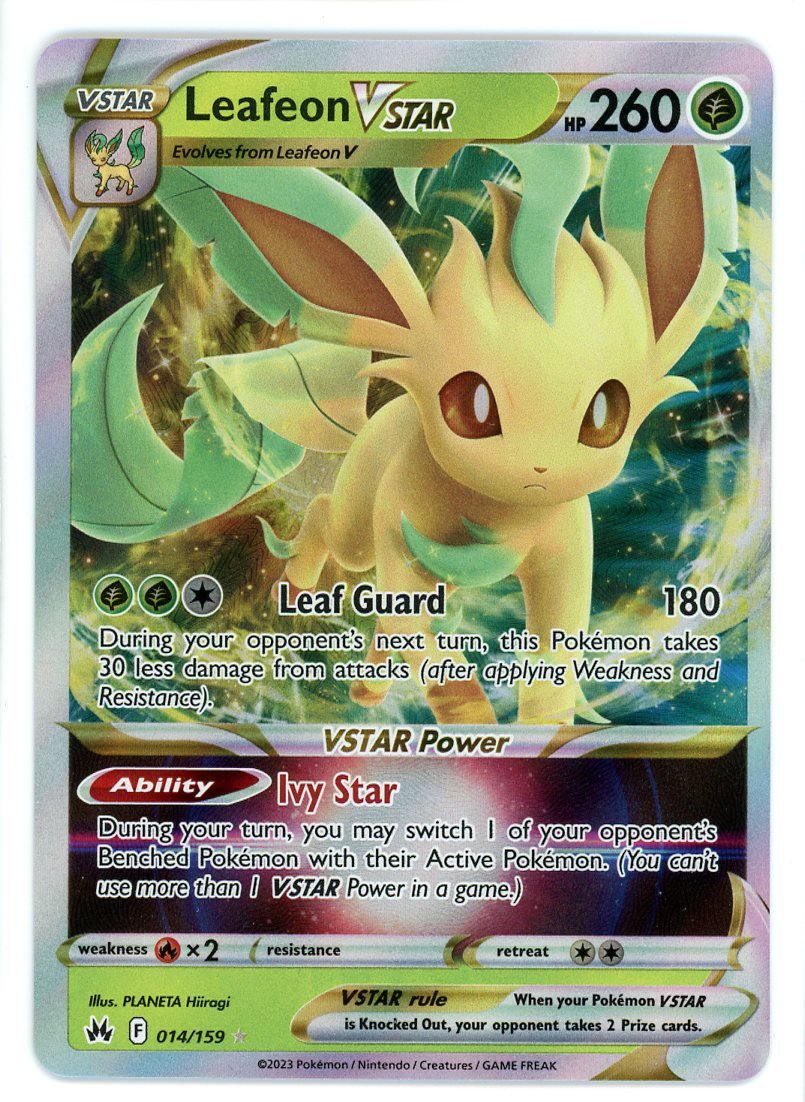 Leafeon VSTAR Holo 014/159 Crown Zenith Single Pokémon Card
