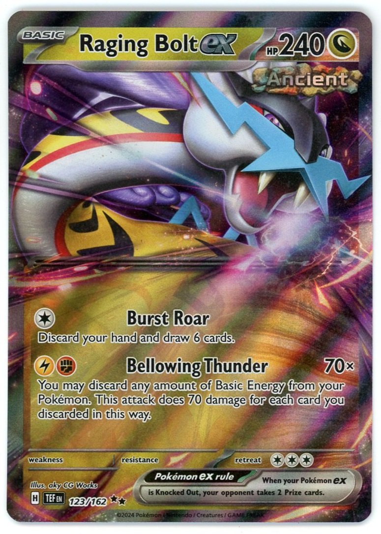 Raging Bolt ex Holo 123/162 Temporal Forces Pokémon Single Card