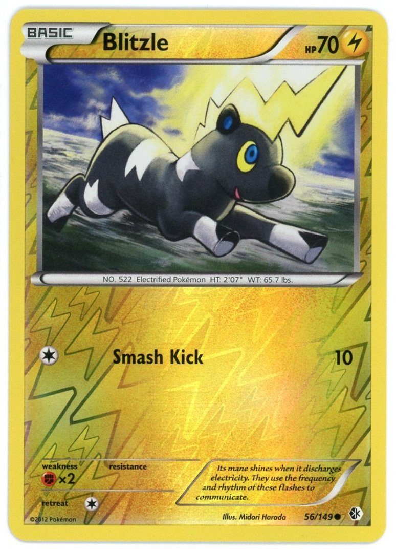 Blitzle Reverse Holo 56/149 Boundaries Crossed Pokémon Single Card